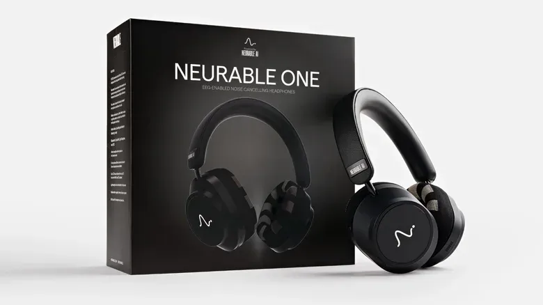 Close view of Neurable One over-ear headphones with brain-sensing technology