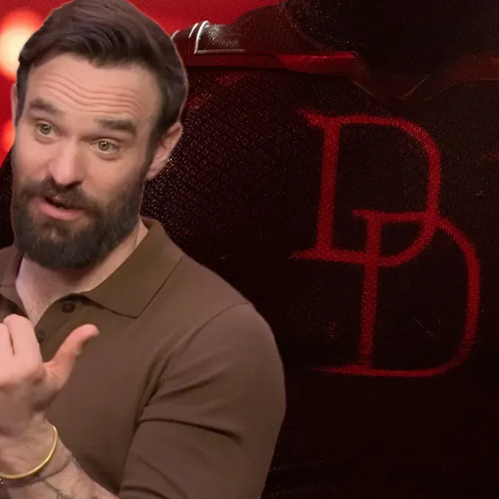 Charlie Cox discussing Daredevil and The Defenders at a convention panel