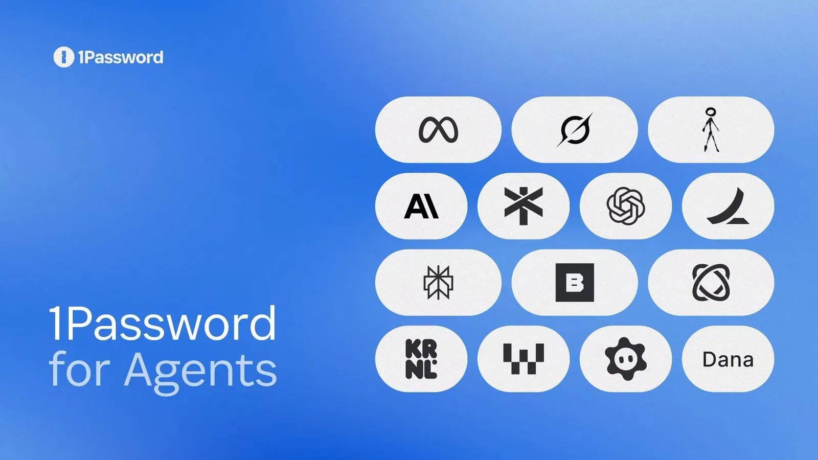 A password manager interface representing protected account access for an AI agent