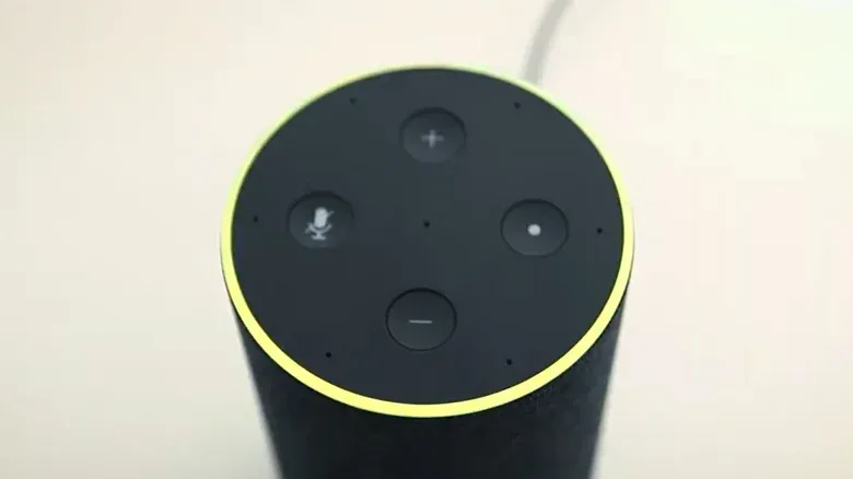 Echo light ring color guide for yellow, blue, red, green, orange, purple and white indicators
