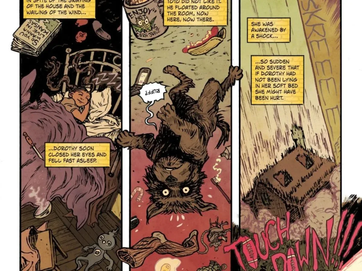 Godzilla arriving in Emerald City in The Kaiju of Oz #1