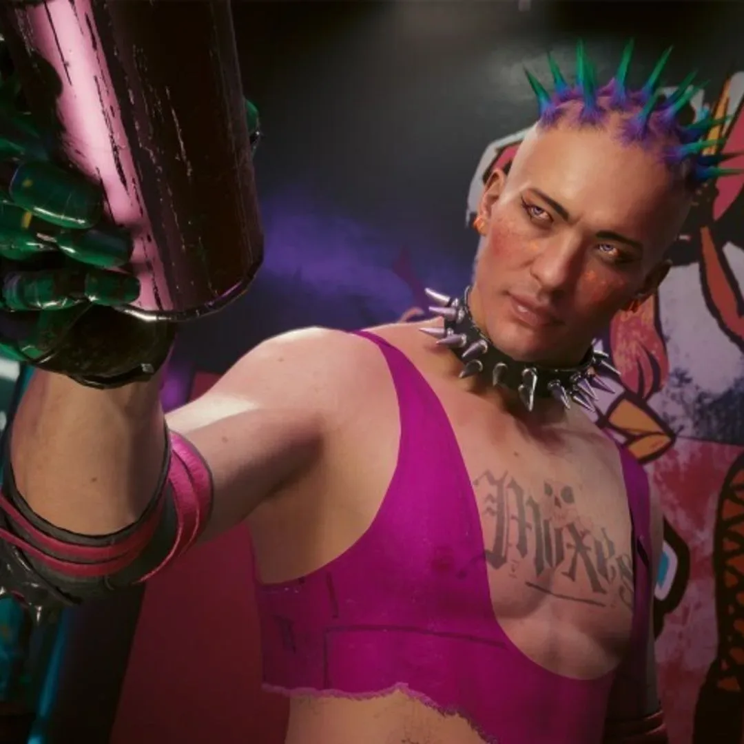 A Cyberpunk 2077 character holding pistols, representing the new dual-wielding option