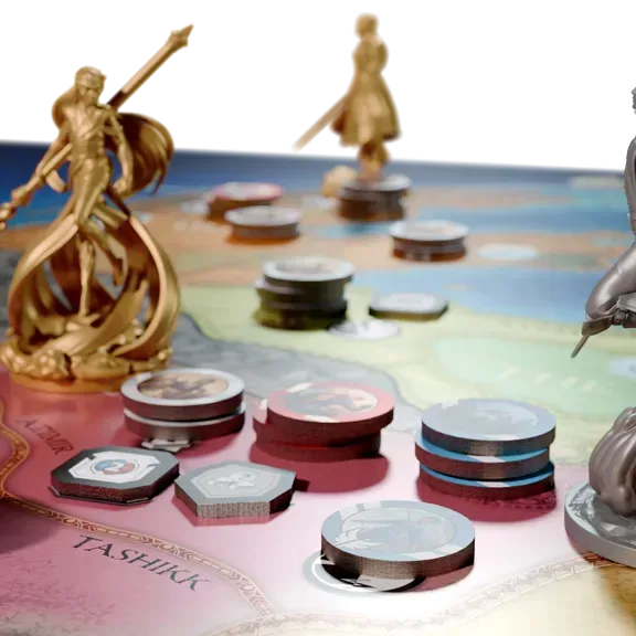 War for Roshar strategy board game components inspired by the Stormlight Archive