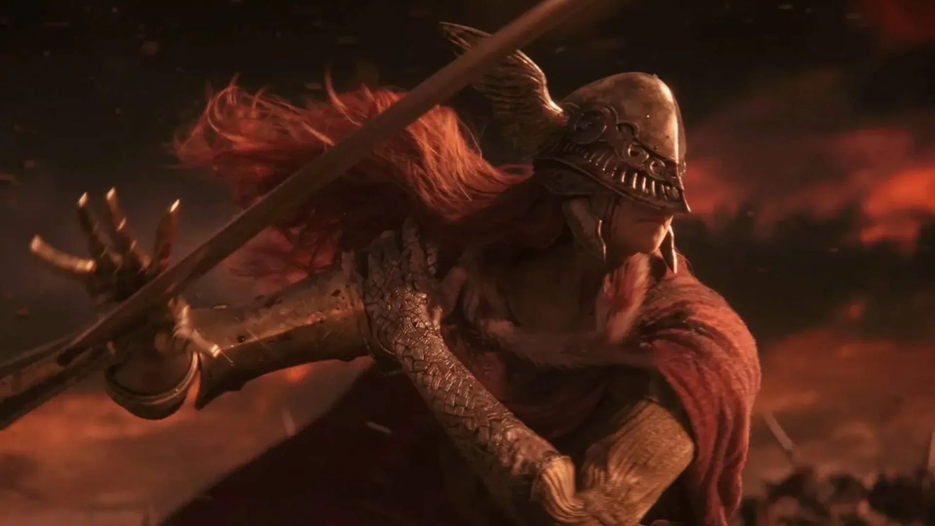 Malenia seen in Elden Ring's cinematic story trailer.