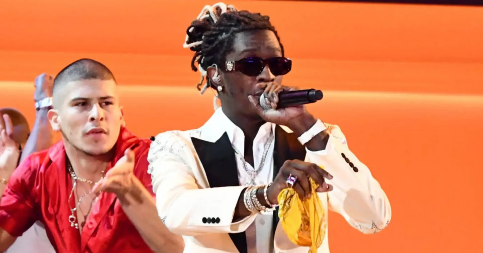 Bodycam footage showing officers examining jewelry associated with Young Thug
