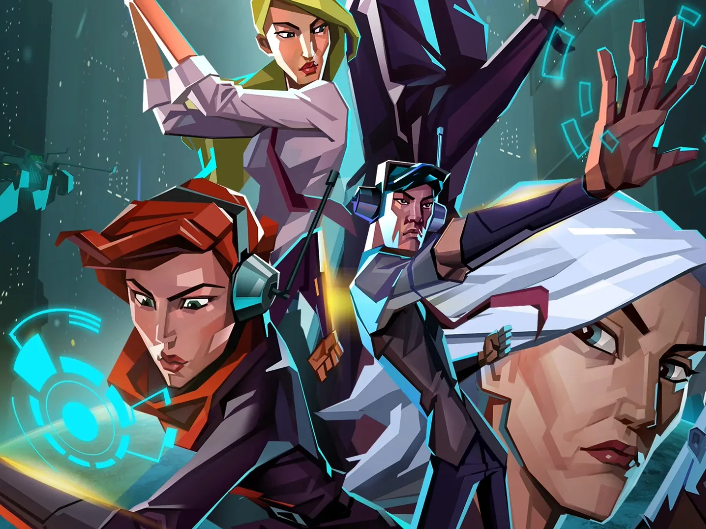 The crew in Invisible Inc