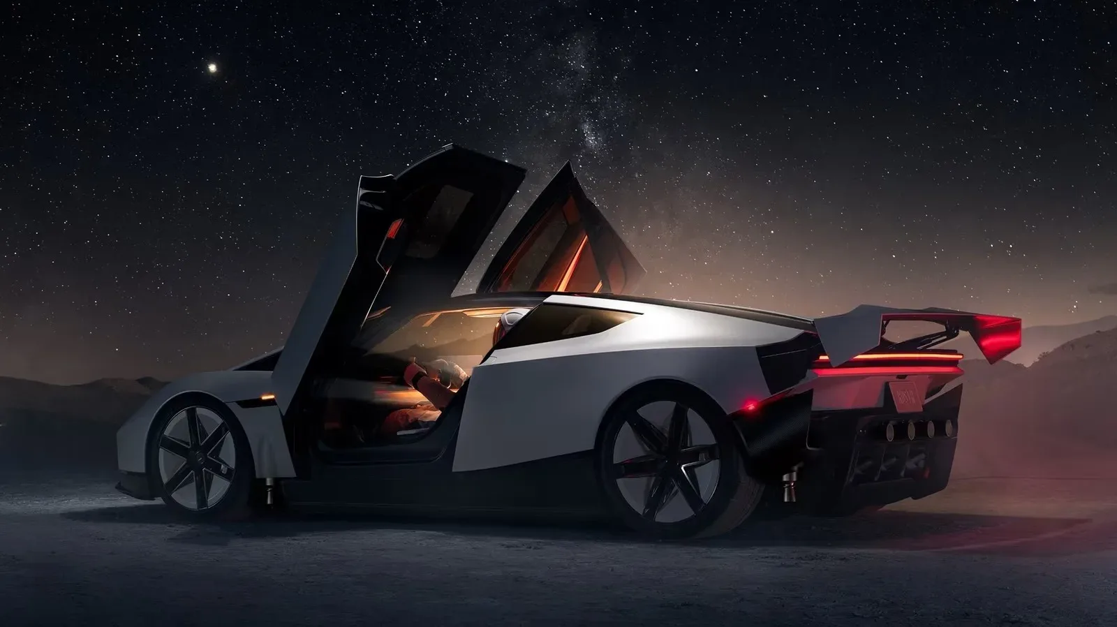 Tesla redesigned Roadster descends from an upside-down ramp demonstration
