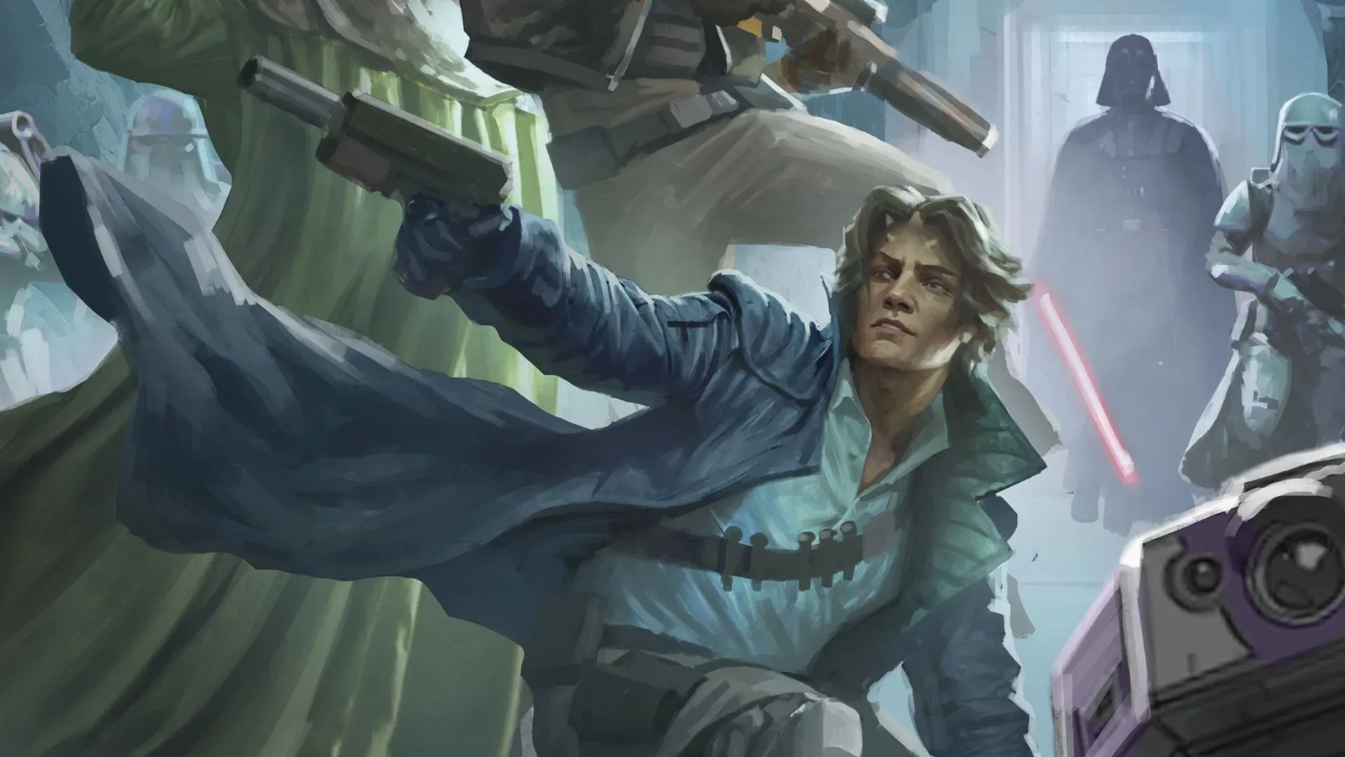 Teaser artwork for the Dungeons & Dragons Star Wars tabletop crossover