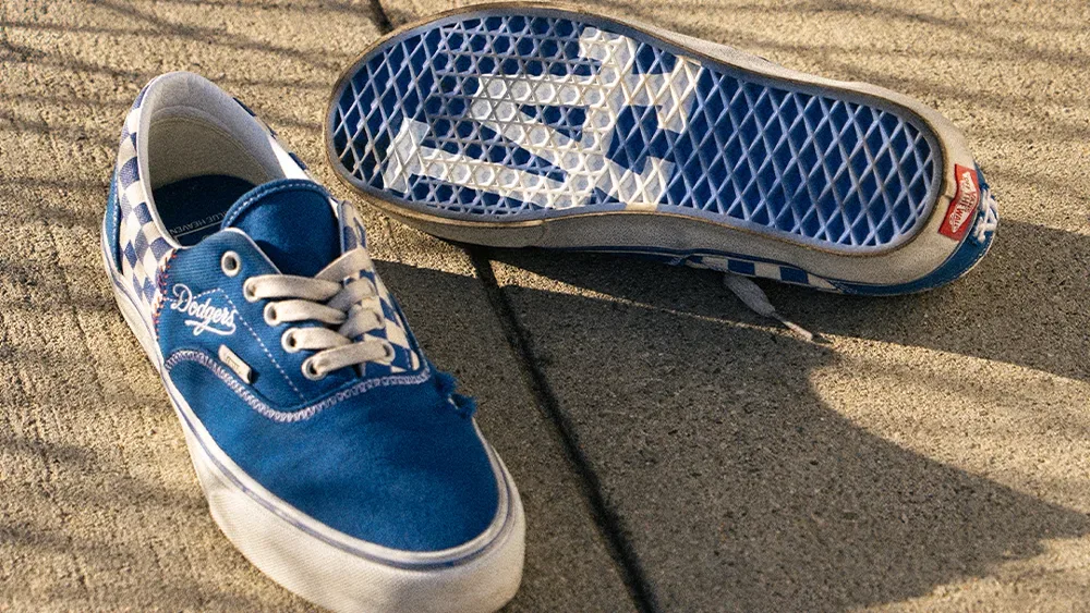 Los Angeles Dodgers Vans Skate Era low-top sneaker with checkerboard detailing
