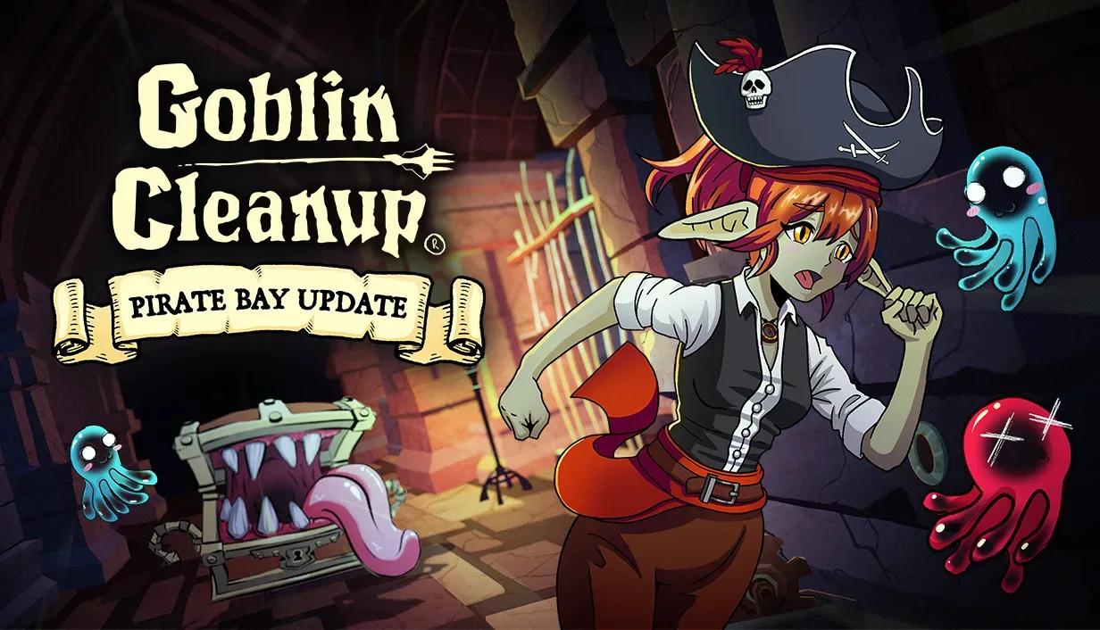 Goblin Cleanup Black Bay pirate dungeon featuring a haunted ghost ship and cannon