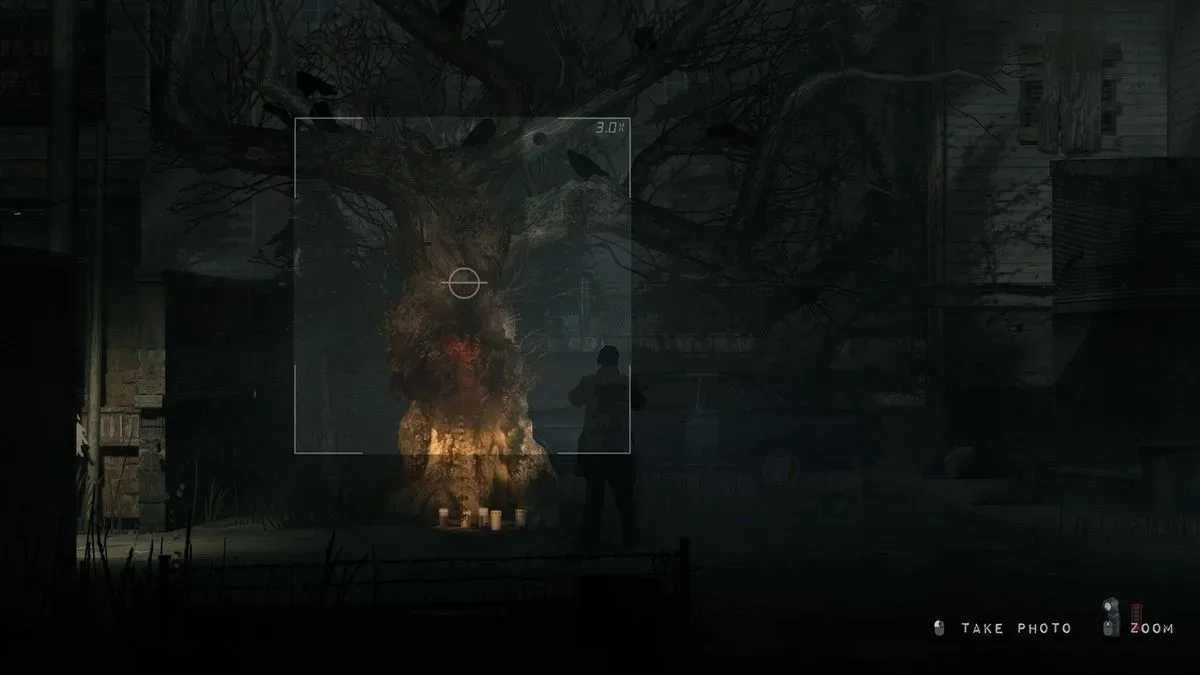 Walker uses the camera to document a clue in Silver Pines