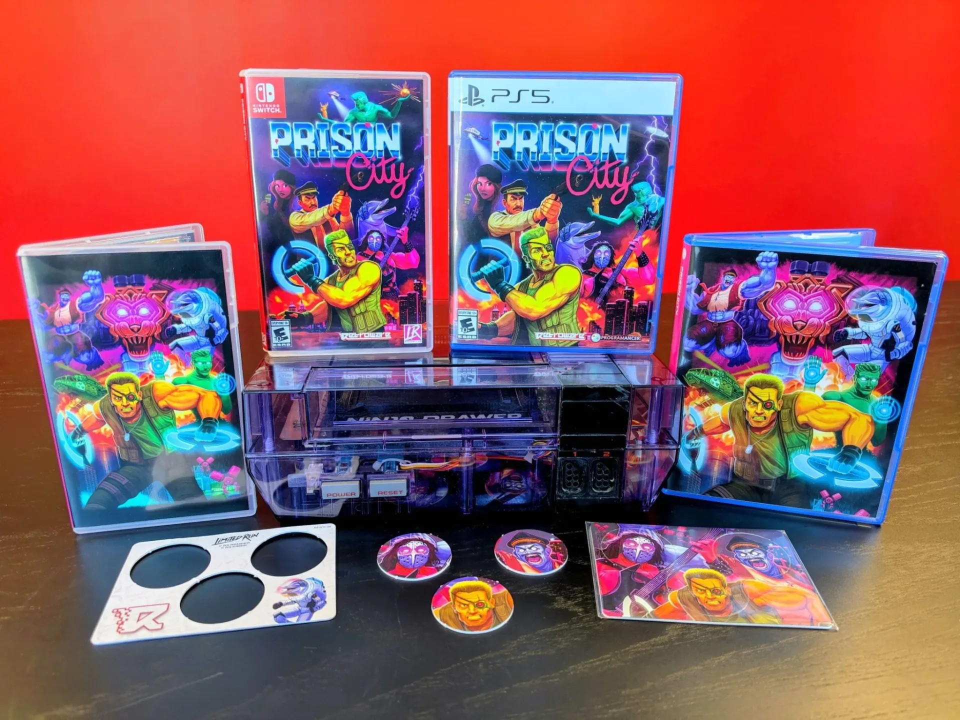 Prison City physical editions for Nintendo Switch and PlayStation 5