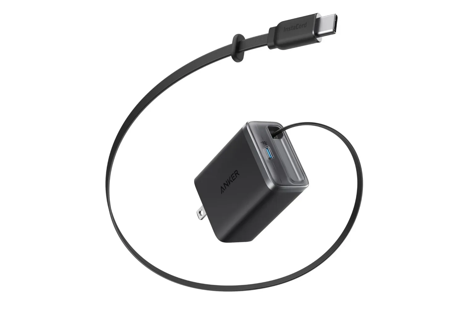 Anker Nano retractable USB-C charger with integrated USB-C cable
