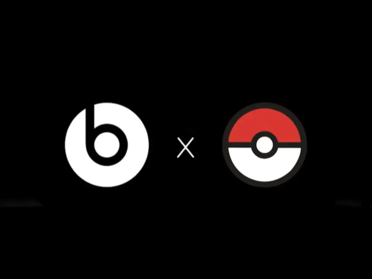 Electrified Beats logo displayed alongside a Poké Ball in the Pokémon x Beats teaser