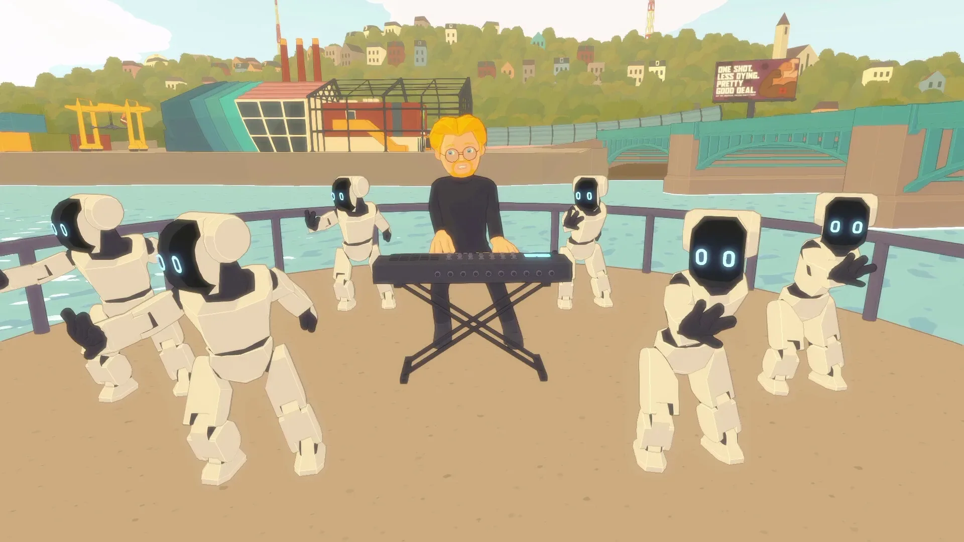 Future? No Thanks! developer Paolo Pedercini removes generative AI voices and music from the game