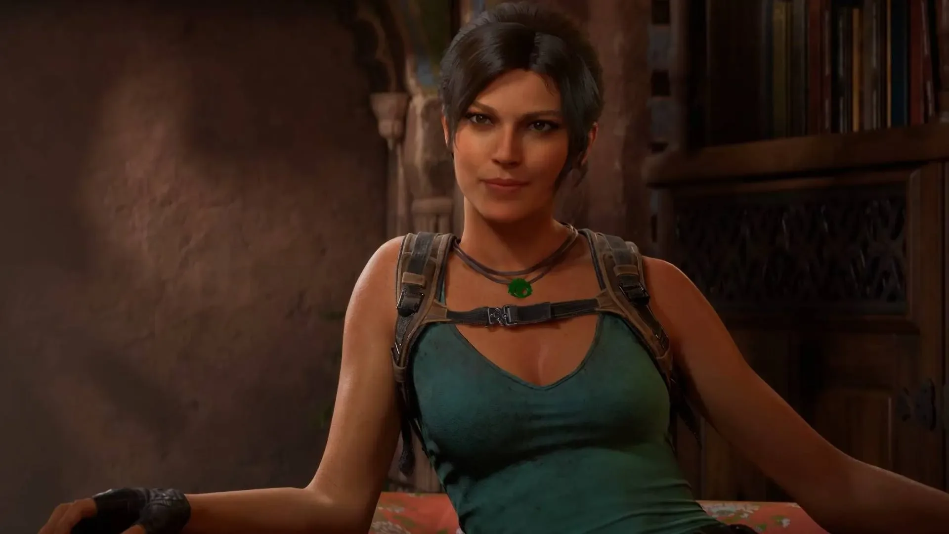 Lara Croft explores an ancient tomb in Tomb Raider: Legacy of Atlantis