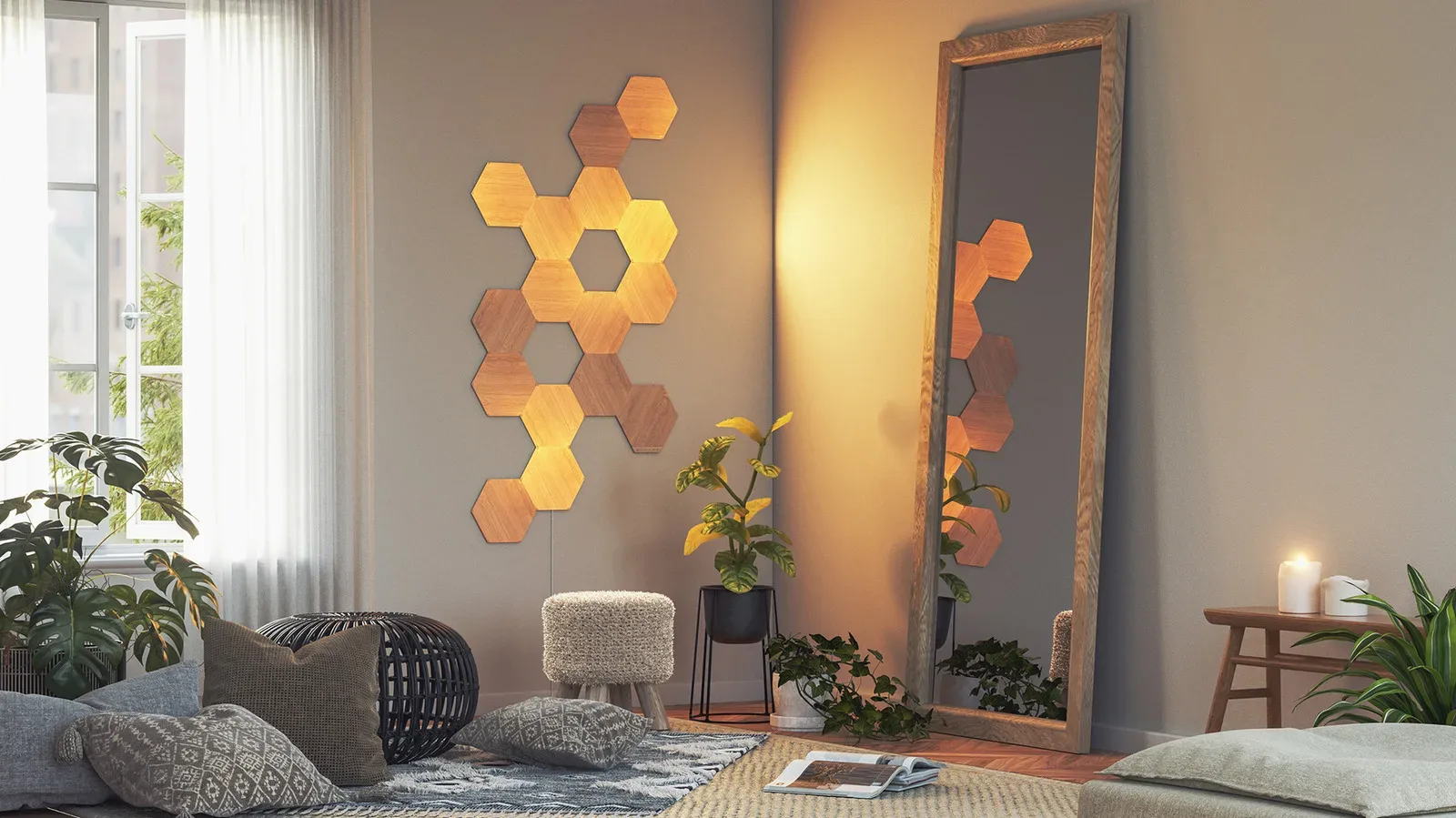 A local smart-home hub connected to lights, locks and sensors