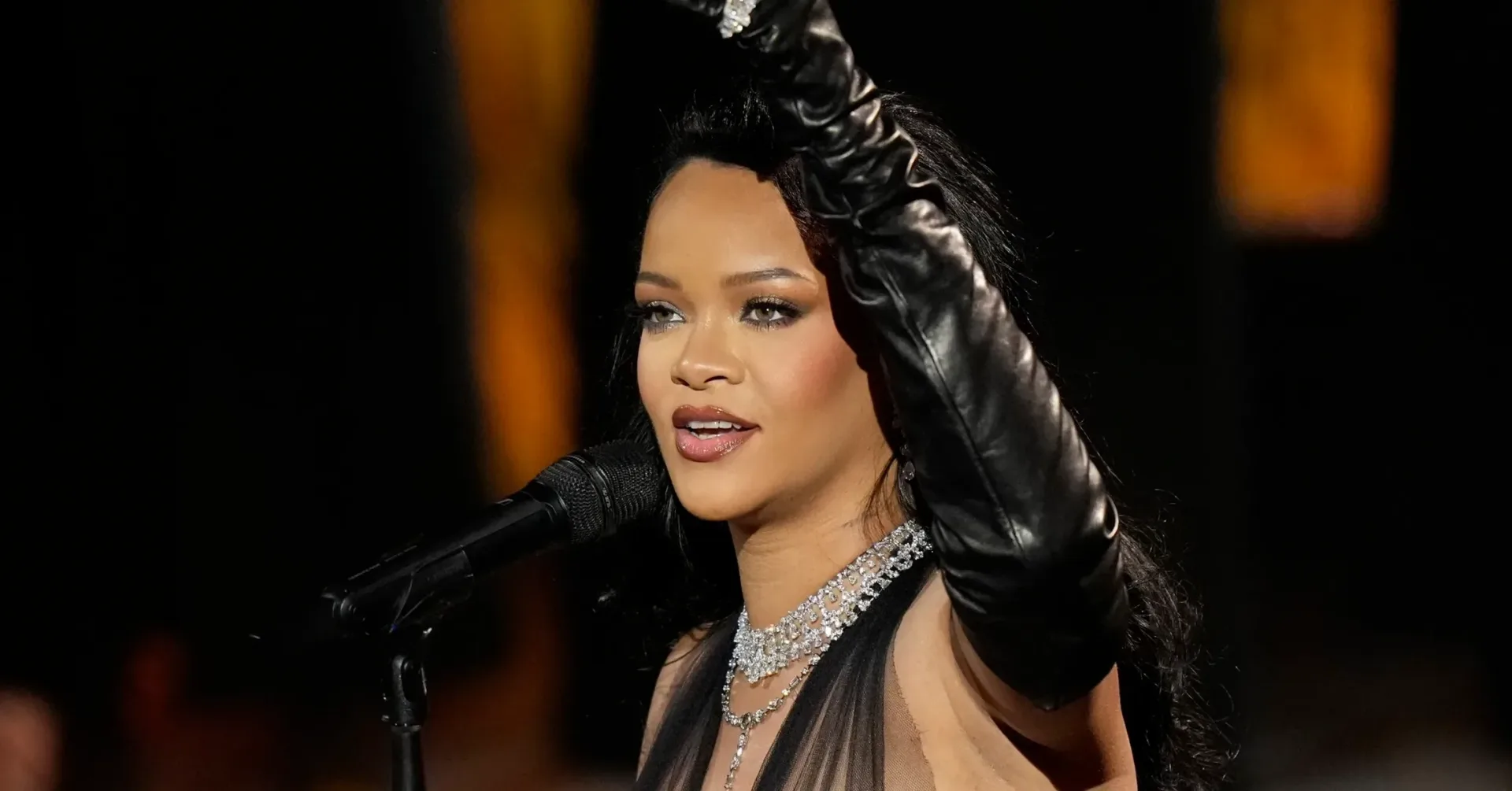 A$AP Rocky and Rihanna at a public event