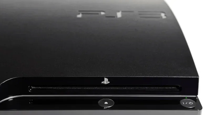 Close-up image of a black Playstation 3.
