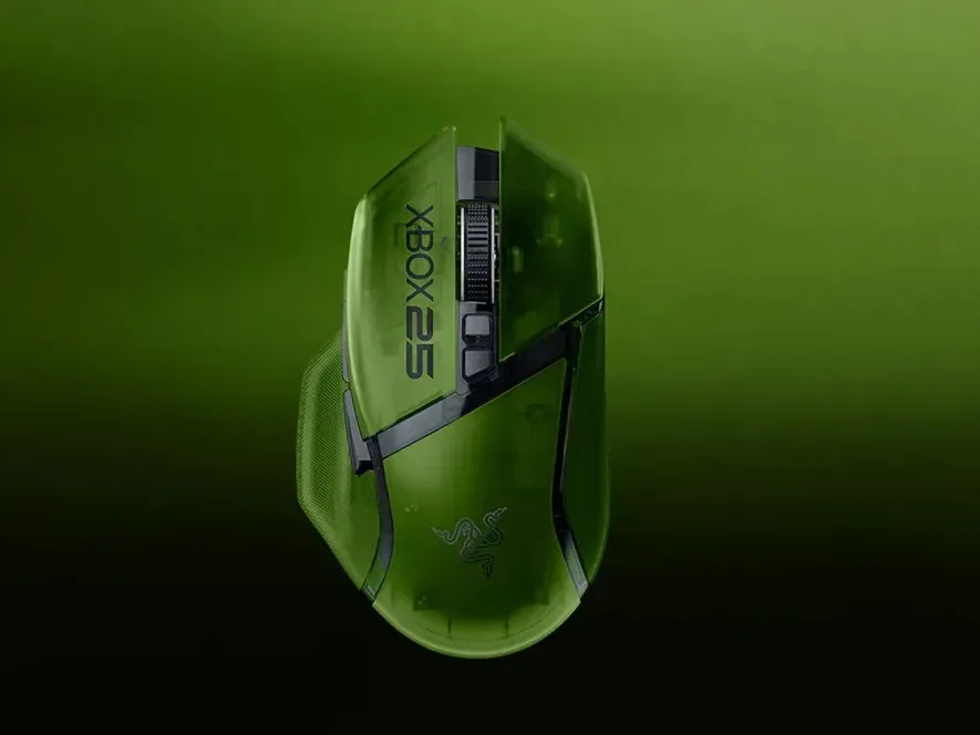 Translucent-green Razer BlackWidow V4 75% Xbox 25th Anniversary Edition keyboard