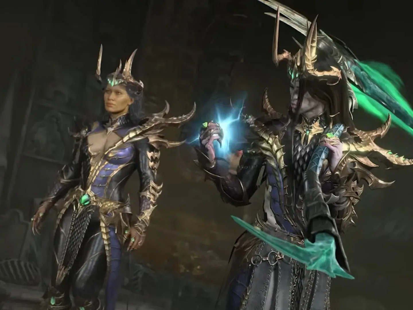 Armored Diablo 4 characters prepare for battle