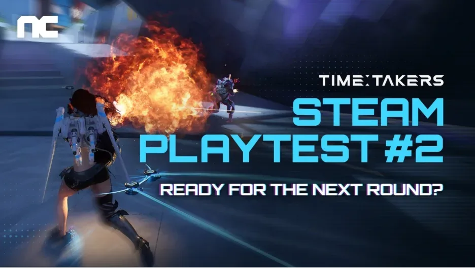 TIME TAKERS promotional artwork for the second Steam PC playtest
