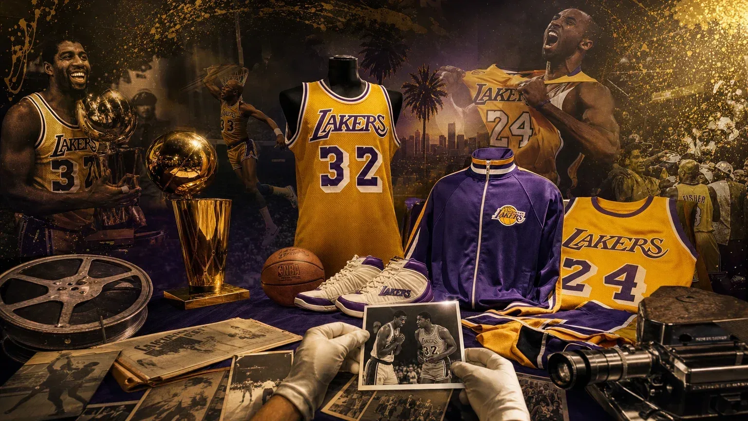 A basketball memorabilia jersey displayed for collector inspection