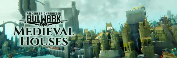 Timber-framed Medieval Houses settlement structures in Bulwark: Falconeer Chronicles
