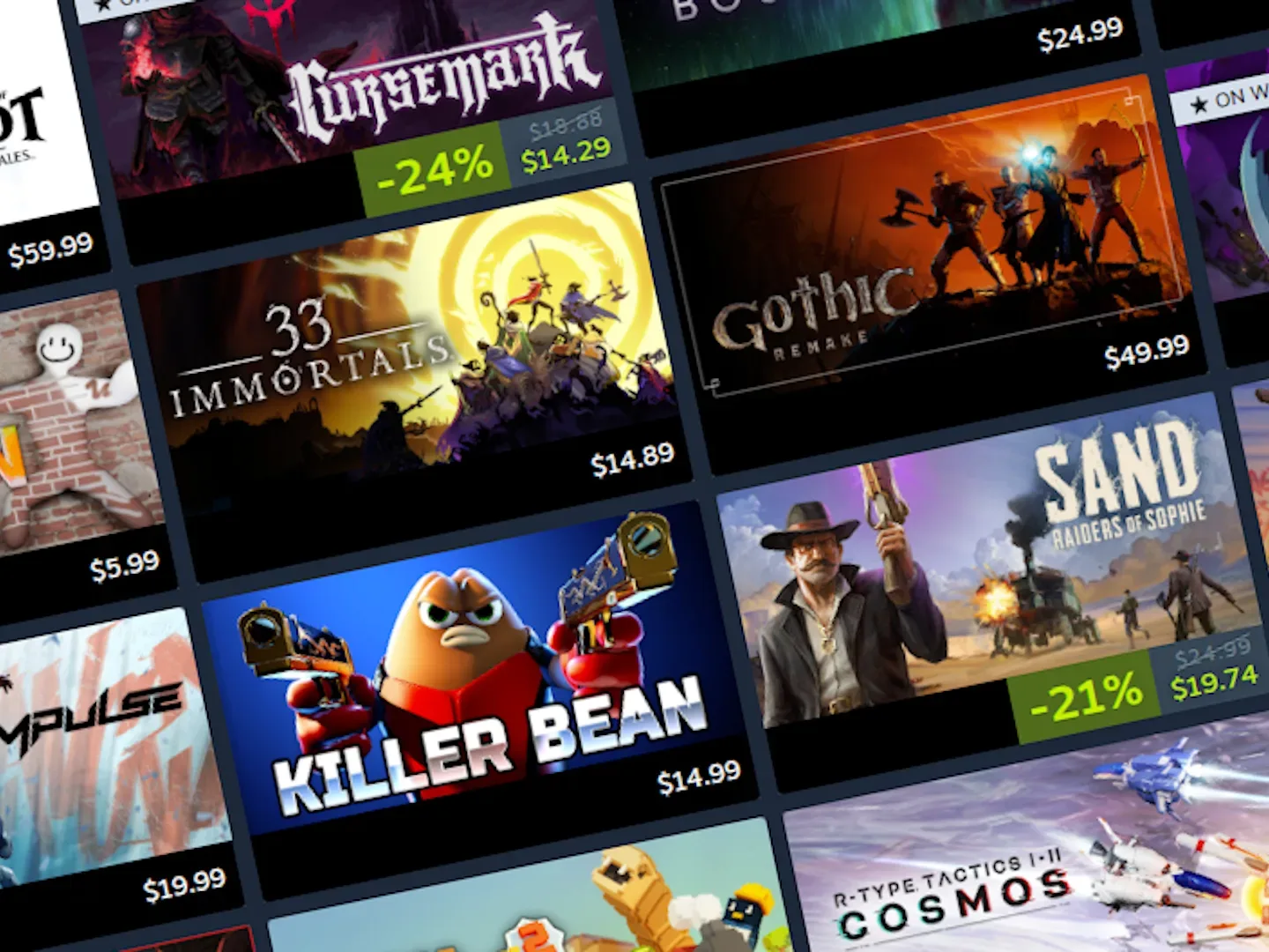 Steam personal calendar gallery of games
