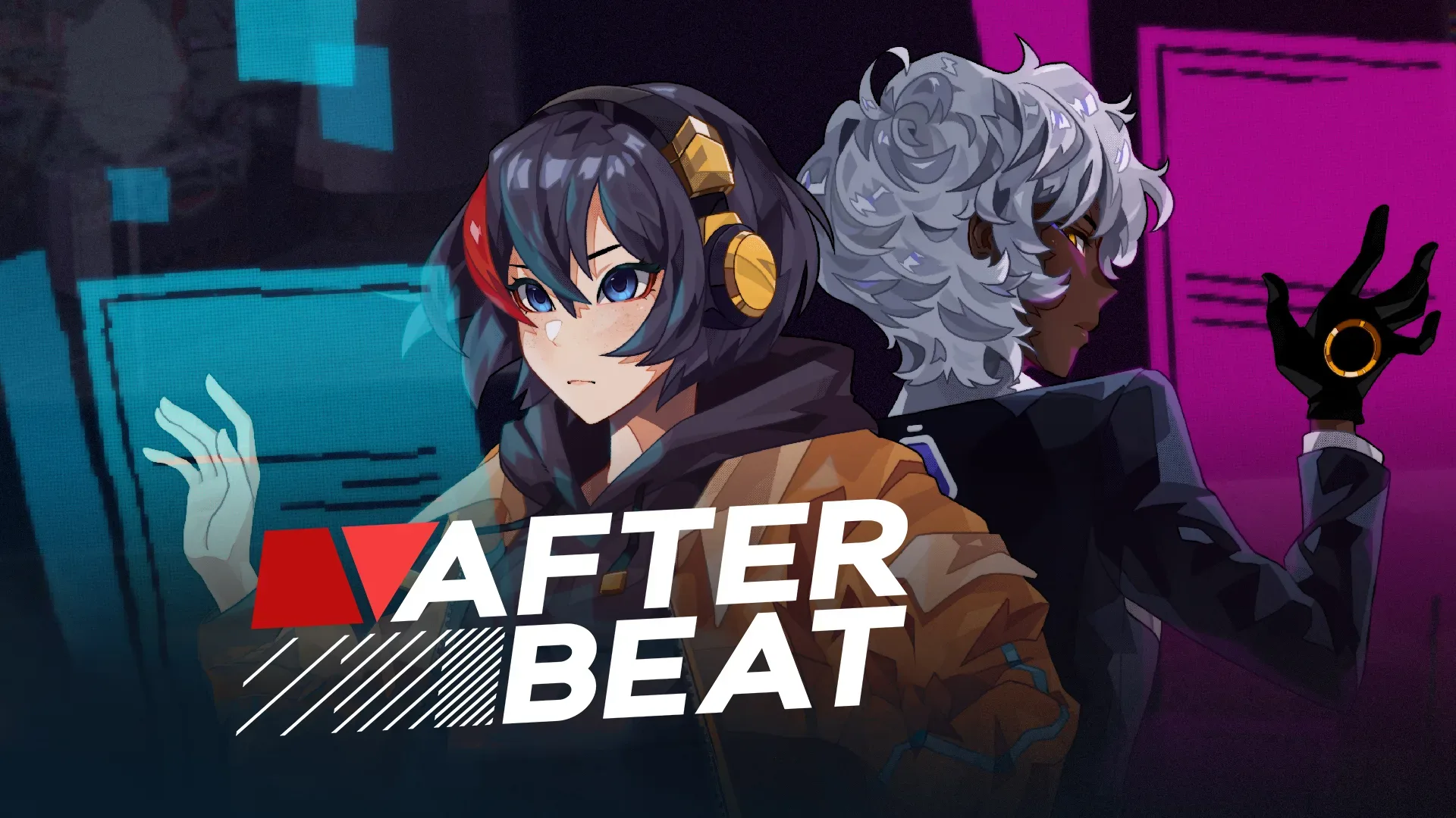 Afterbeat gameplay showing rhythm-based bullet-hell hazards