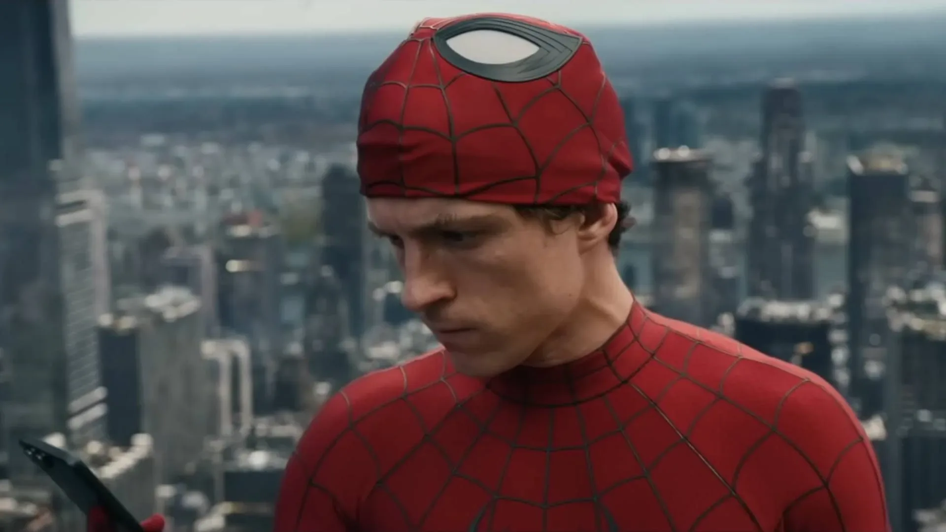 Tom Holland as Spider-Man in a Marvel promotional image