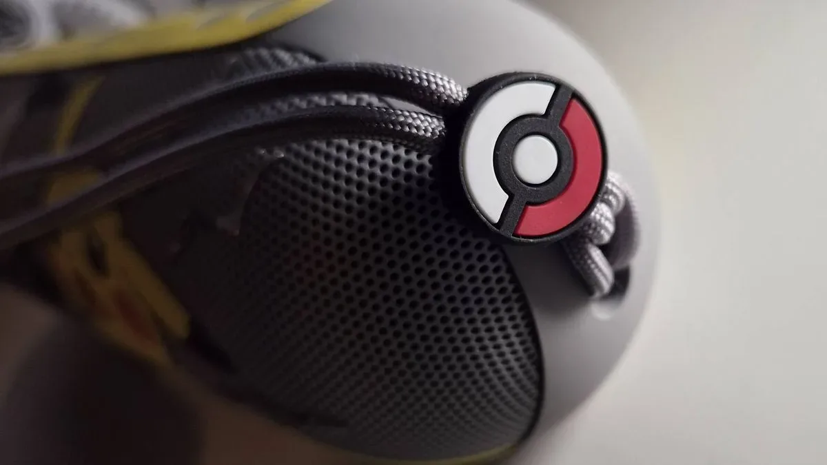 Close up of a Poke ball on the Pokemon Beats Pill.
