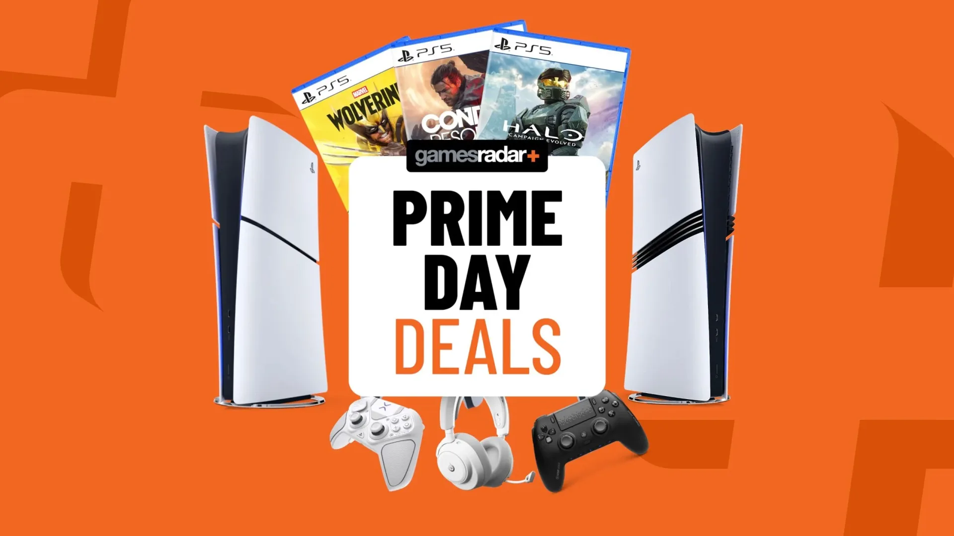 PS5 console and controller representing an October gaming sale