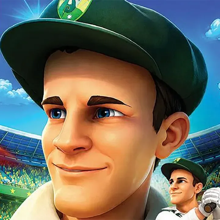 Cartoon-style cricket players from Don Bradman Cricket Jr