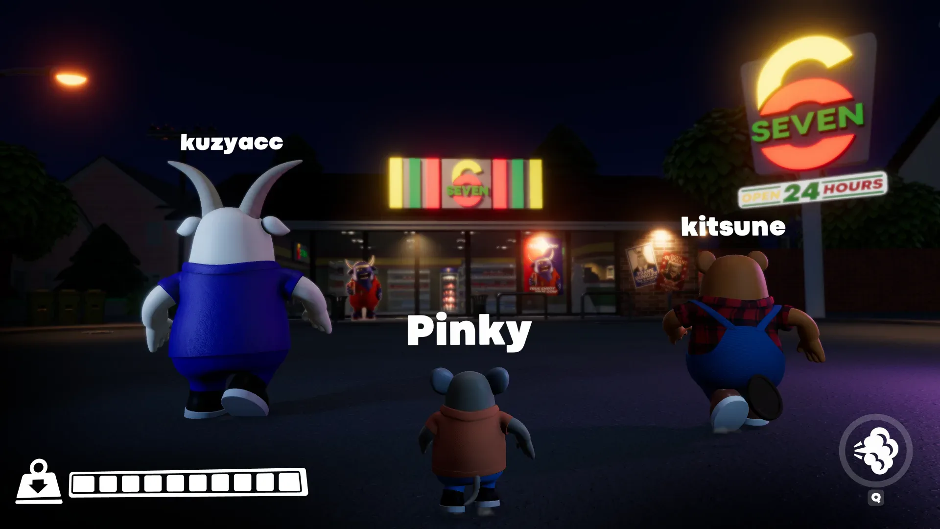 RATATA garage or hideout scene featuring the gang’s vehicles