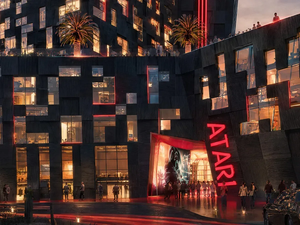 Atari Hotel Phoenix concept art showing the proposed entertainment-focused property