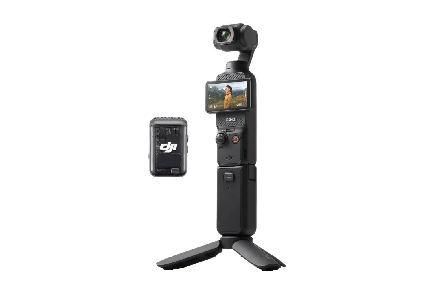 DJI Osmo Pocket 3 Creator Combo compact camera with rotating touchscreen