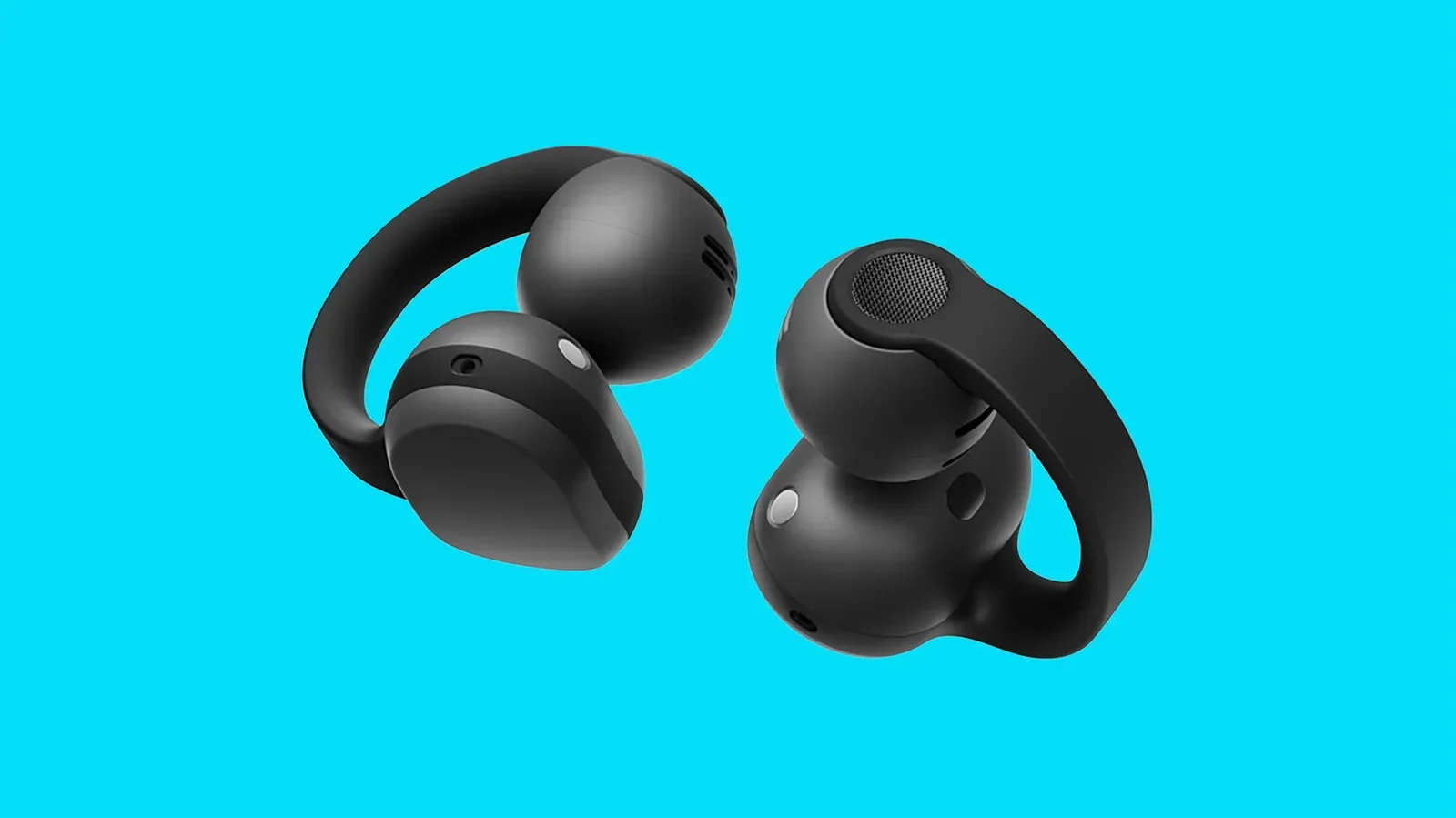 Samsung Galaxy Buds On clip-on earbuds attached around the outer ear