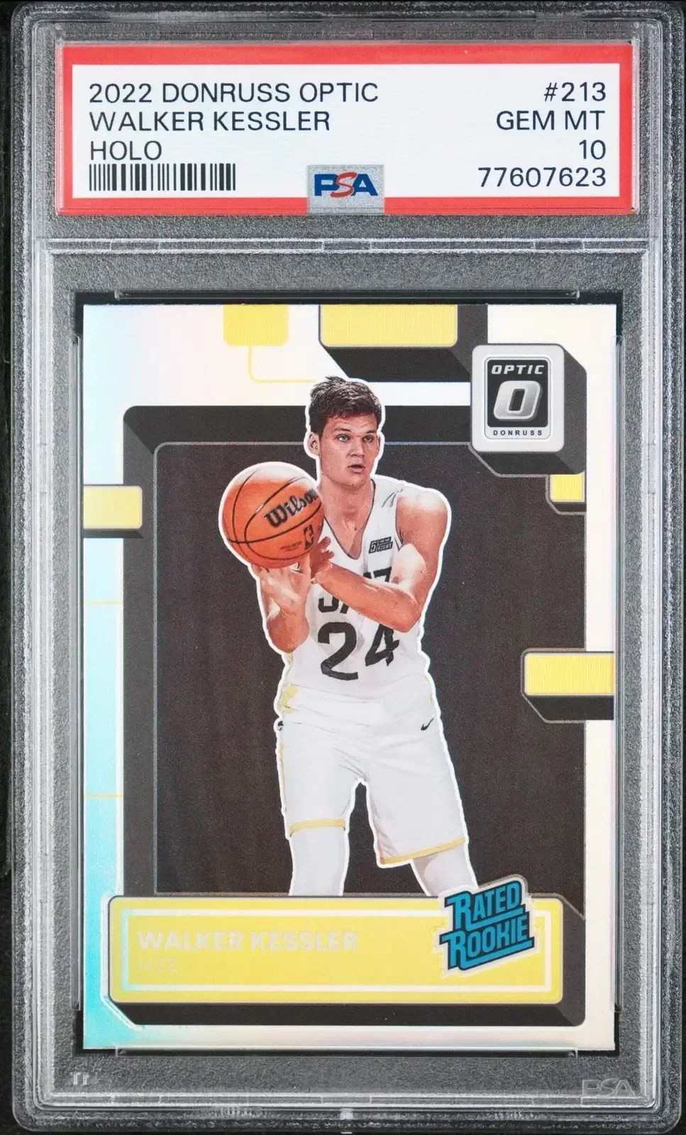 Walker Kessler 2022 Donruss Optic Rated Rookie Holo #213 PSA 10 card