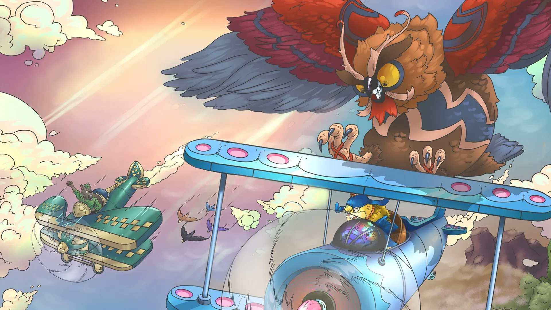 Air Hares local co-op farming bullet hell action
