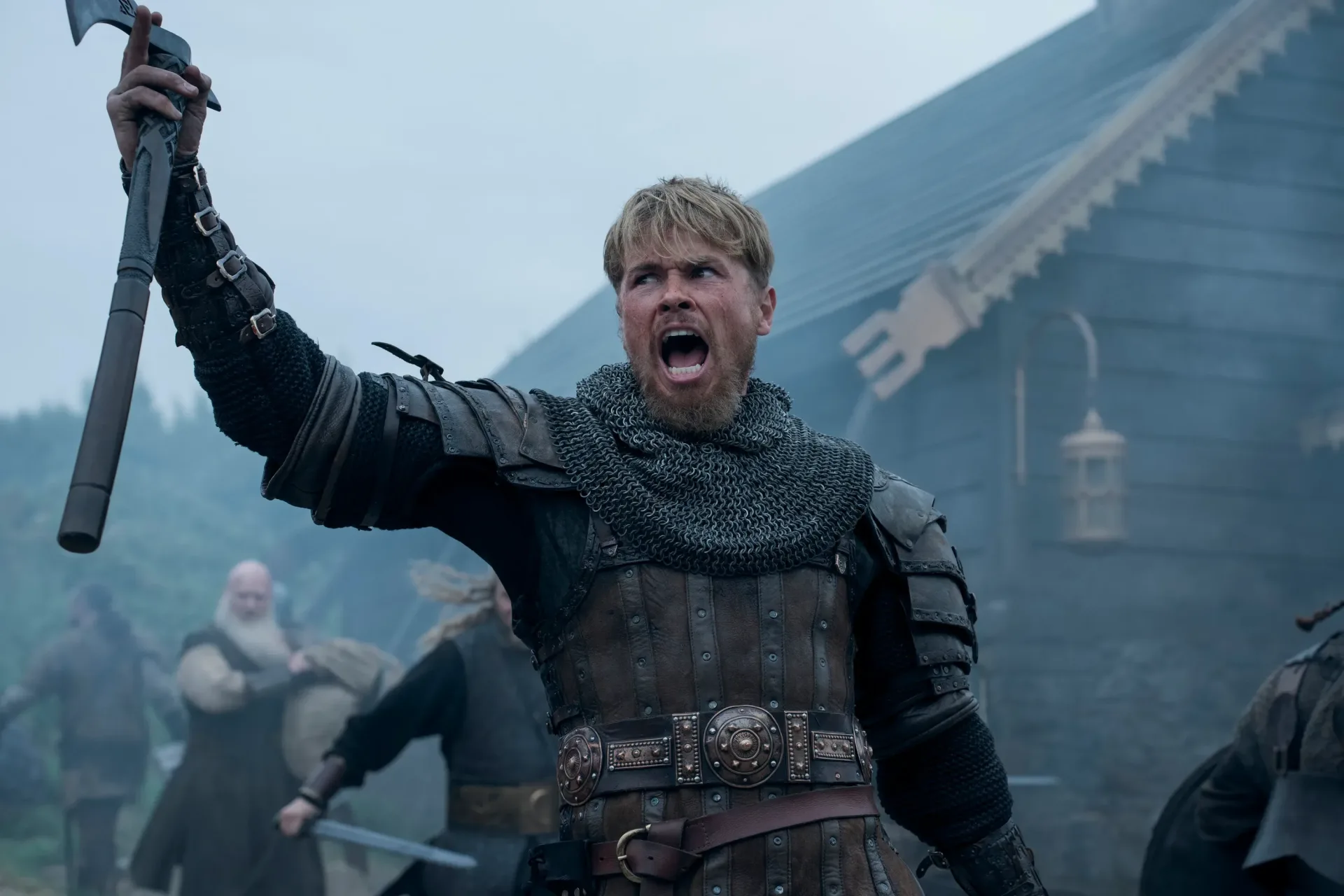 Jessica Madsen as Gunnhild, Mother of Kings, in Bloodaxe Season 1