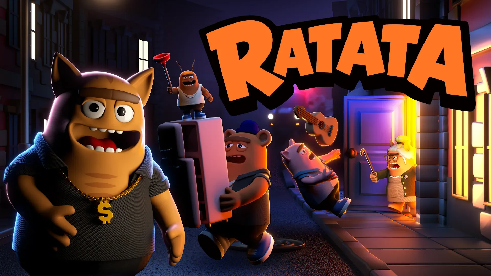 RATATA animal crew preparing for a physics-based co-op delivery job