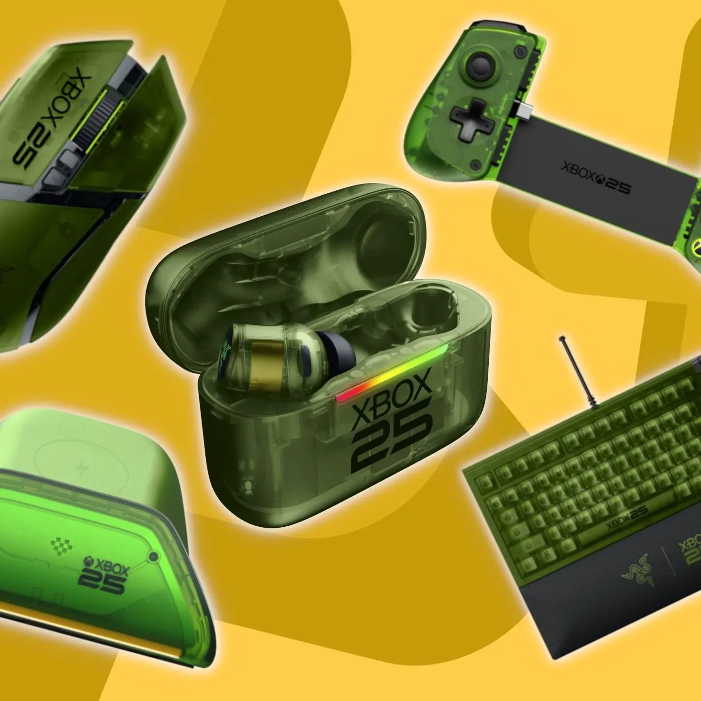 Xbox X25 limited-edition console with anniversary-themed translucent green design