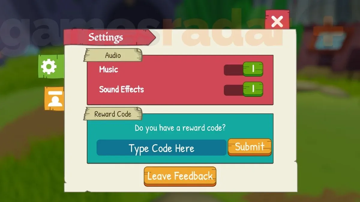 The Adventure Time RPG codes redemption box.