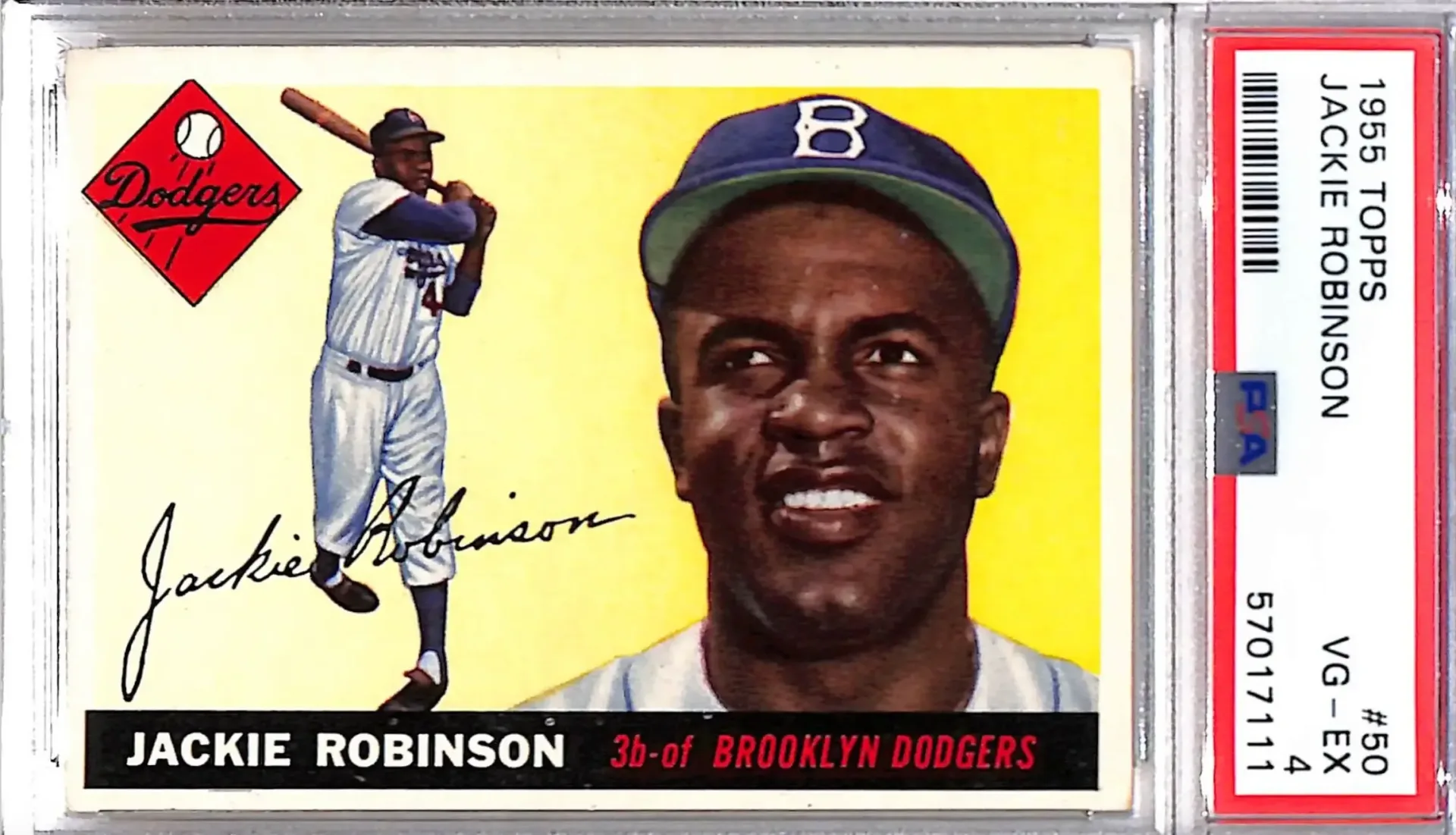 1955 Topps Jackie Robinson #50 PSA 4 Very Good-Excellent