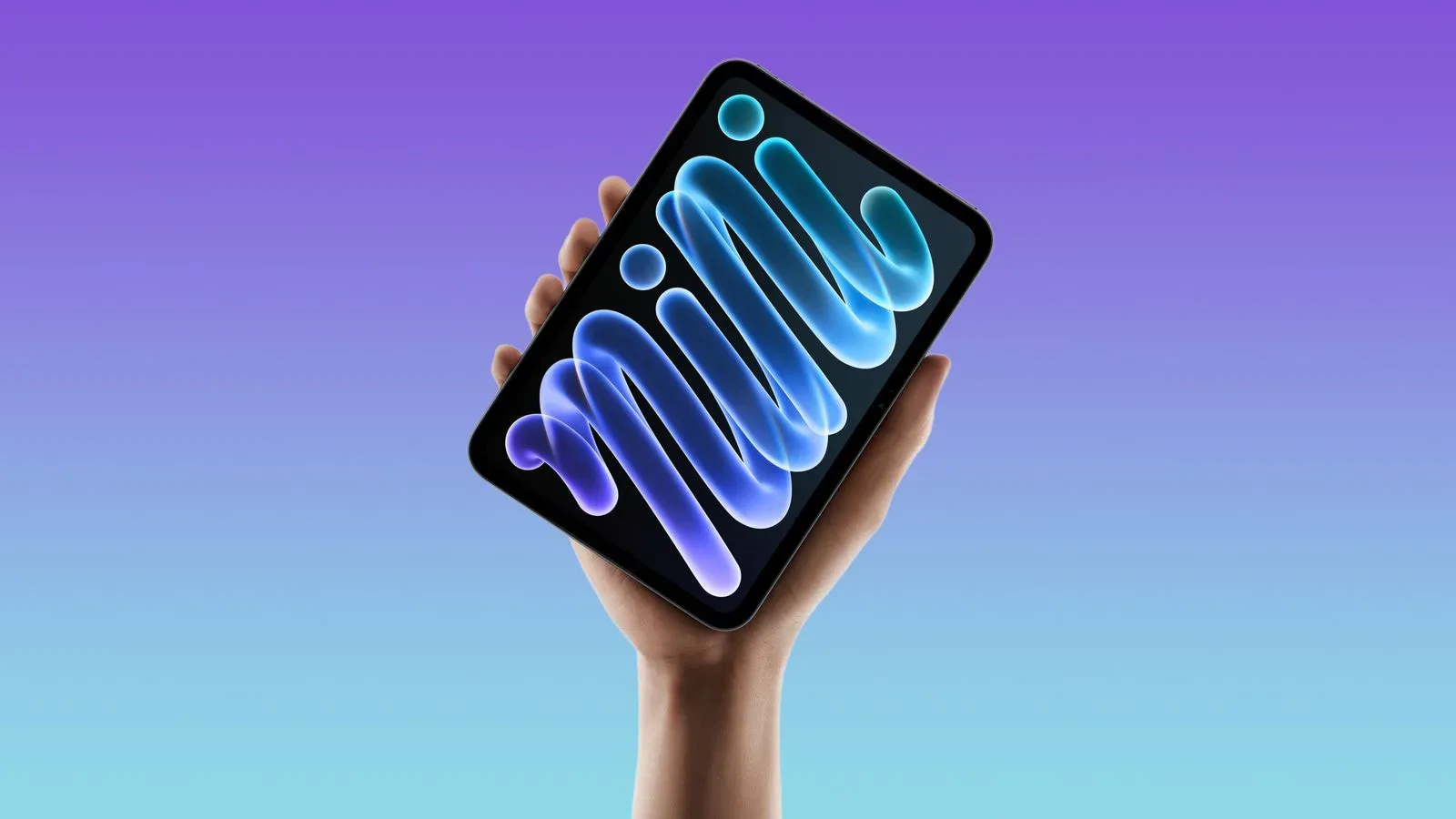 Apple iPad mini OLED display showing colorful HDR content