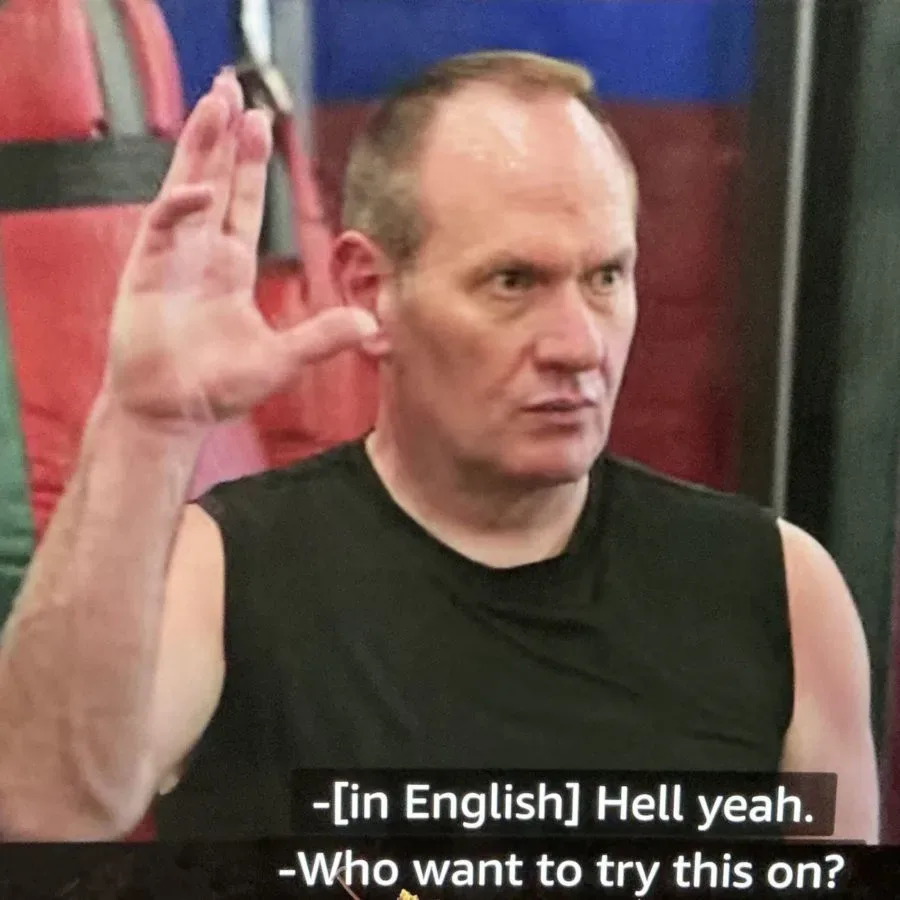 Dennis Ledyard appearing in the Erran Morad segment of Ali G: Who Iz I?