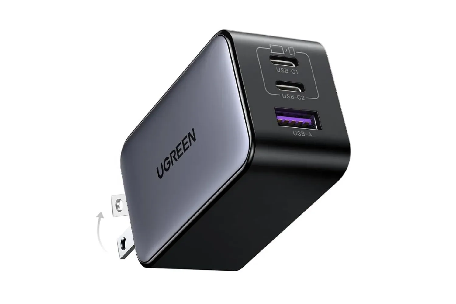 UGREEN Nexode 65W three-port charger with USB-C and USB-A ports