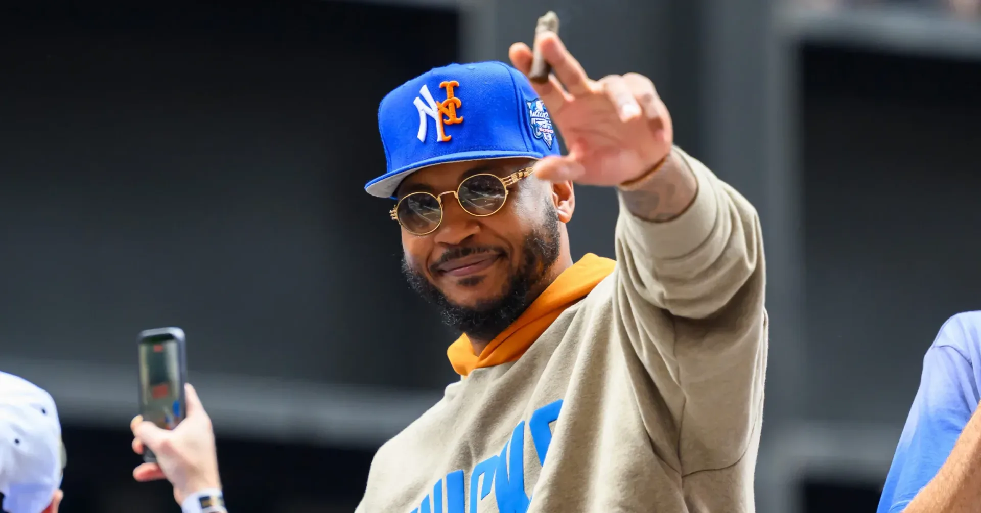Carmelo Anthony and Kazeem Famuyide discuss a reported Jay-Z Super Bowl performance