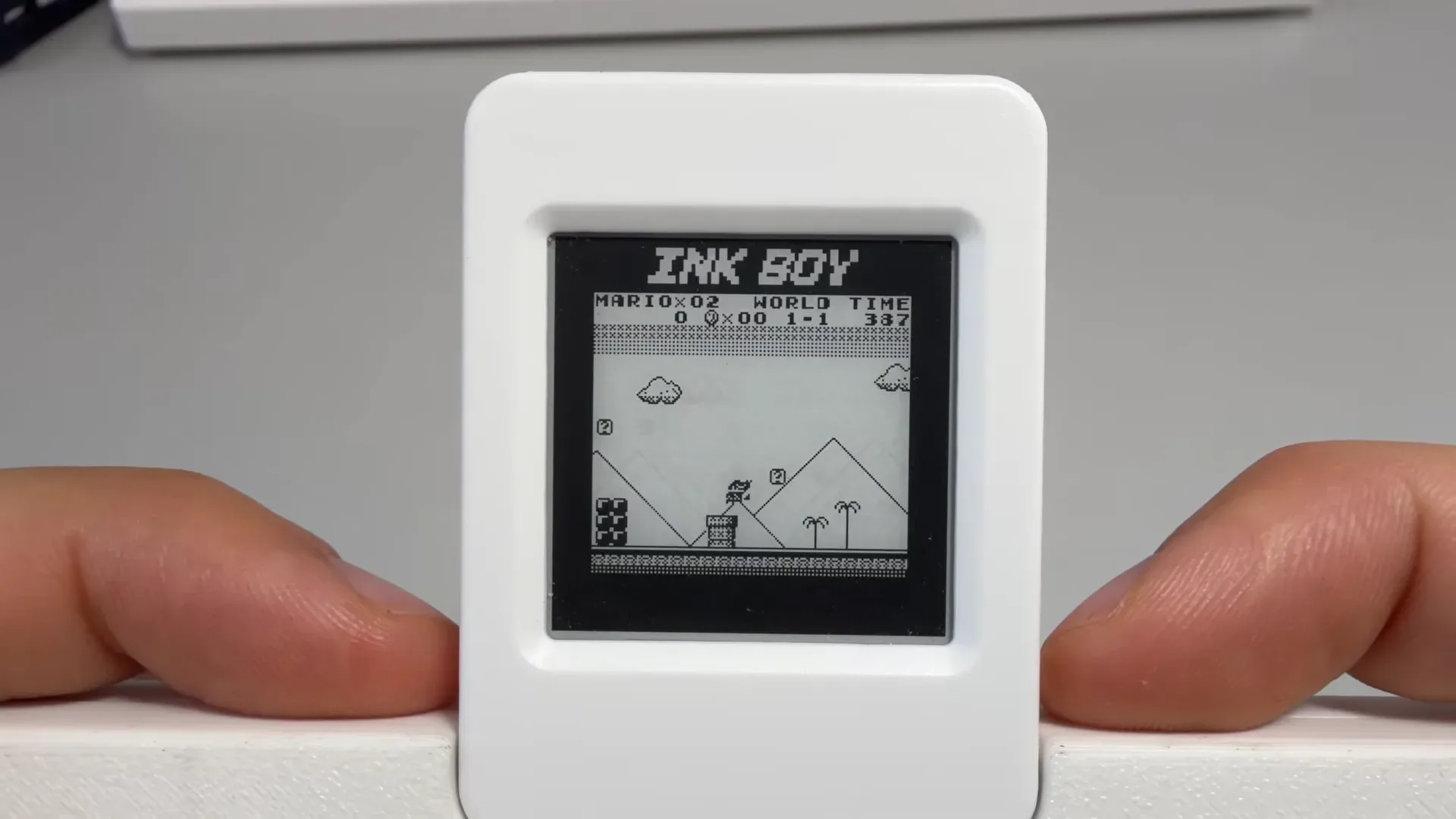Ink-Boy E-ink Game Boy-inspired handheld with a compact paper-like display